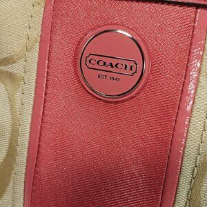 Coach Shopper Medium Pink Khaki
